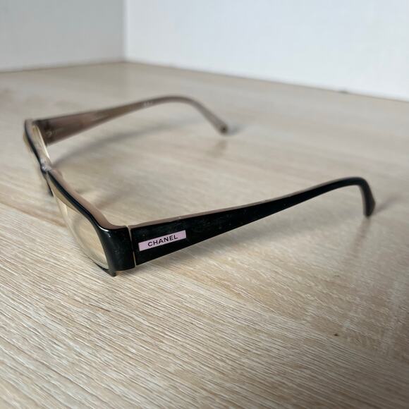 Chanel 3091 c.851 Eyeglasses Black Pink Cream PARTS ONLY 53-16-135 - Picture 3 of 11